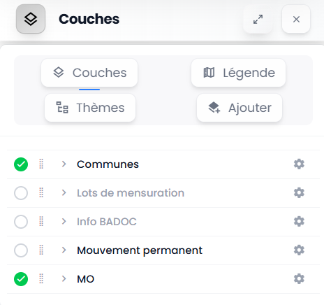 activation des couches
